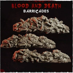 3D Printed Blood and Death Barricades For Tabletop Wargaming Terrain - Picture 1 of 1