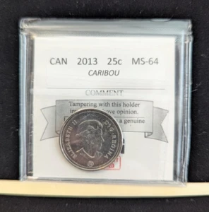 2013 Caribou, Coin Mart Graded Canadian, ¢25 Cent, **MS-64** - Bild 1 von 7