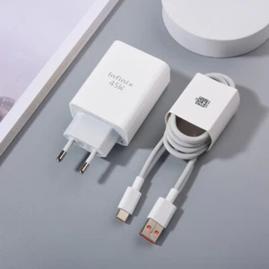 Infinix 45W SuperFast Charger Adapter 6A USB C Cable for Infinix Note 40 30 Zero - Picture 1 of 9