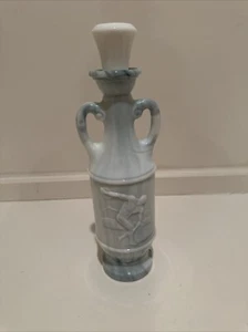 Vintage Jim Beam swirled gray / marbled glass decanter / bottle with stopper - Picture 1 of 4