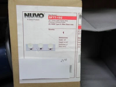 Nuvo Lighting 77/192 Chrome 3-Light 18"W Vanity Strip - Ada Compliant - Image 1 of 2