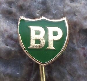 Vintage British Petrol BP Oil Gas Renewable Energy Company Shield Logo Pin Badge