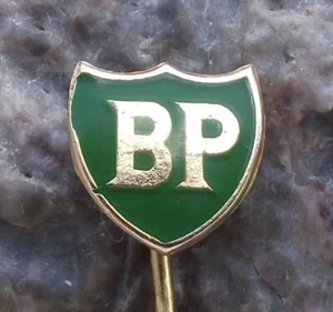 Vintage British Petrol BP Oil Gas Renewable Energy Company Shield Logo Pin Badge - Picture 1 of 2