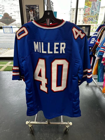VON MILLER BILLS SEWN STITCHED BLUE JERSEY SIZE MENS XL Cover