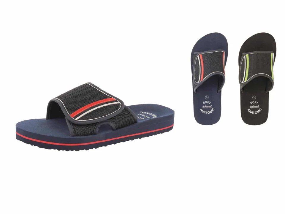 DE FONSECA CIABATTE MARE PISCINA SPIAGGIA UOMO BLU NERO STRAPPO AMALFI MB59