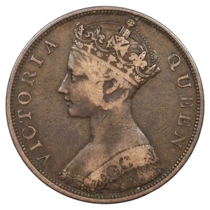Hong-Kong - 1 One cent 1863 Victoria bronze - KM.4 monnaie coloniale britannique - Imagen 1 de 2