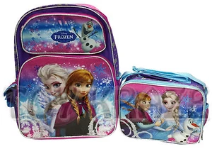 DISNEY'S FROZEN BACKPACK & LUNCHBOX SET! PINK PURPLE STORM LARGE SCHOOL 16" NWT - Picture 1 of 1
