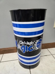 Vintage Orlando Magic NBA Medium 1990er P & K Products Metall Mülleimer Abfalleimer - Bild 1 von 8