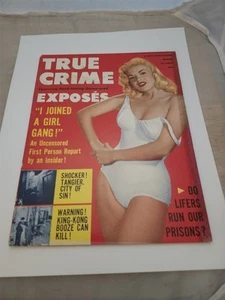 True Crime Magazine March 1956 Jayne Mansfield Cover F+ - Foto 1 di 3