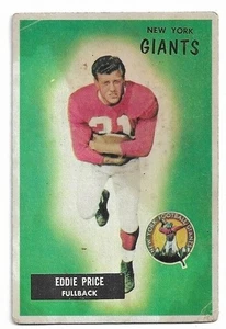 EDDIE PRICE 1955 Bowman Karte #132 New York Giants Football FAIR - Bild 1 von 2