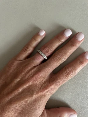 Платиновое кольцо с бриллиантом огранки принцесса 1/2 карата размер 6 - Изображение 1 из 4