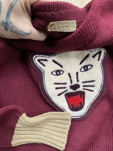 Vtg 40s Knit Sweater Chainstitch  - Picture 1 of 7