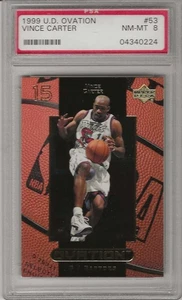 Vince Carter Upper Deck Ovation #53 Toronto Raptors 1999 8 veces All Star PSA 8 - Imagen 1 de 2