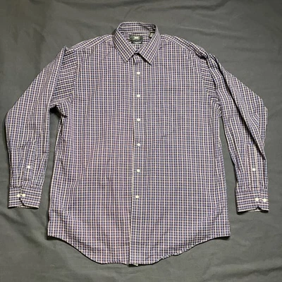 Camisa Berkley Jensen Para Hombre Grande 16-16 1/2 34/35 100% Algodón Cuadros Abotonada Foto 1 de 4