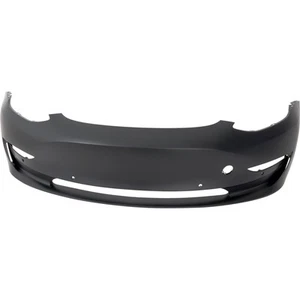 Front Bumper Cover Fascia For 2017-2023 Tesla Model 3 Primed with Tow Hook Hole - Picture 1 of 8