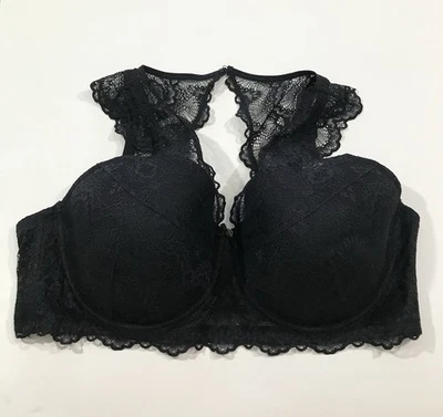 Essential Bodywear  Everyday Underwire T-Shirt Bra Size 44E Black Lace - Image 1 of 4