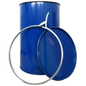 200 Liter Blechfass Stahlfass Deckelfass Metallfass NEU Blau / UN Zulassung - Bild 1 von 5