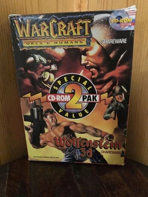 Warcraft / Wolfenstein 3D Special Value PC CD-Rom 2 Pack Orcs & Humans  - Image 1 of 4