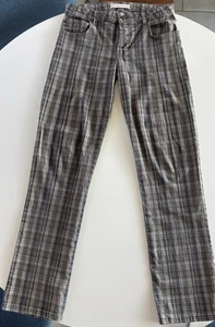 Raro! Pantaloni jeans vintage anni 90 Y2K Priape gay fetish grigio a quadri bottoni mosca - Foto 1 di 10