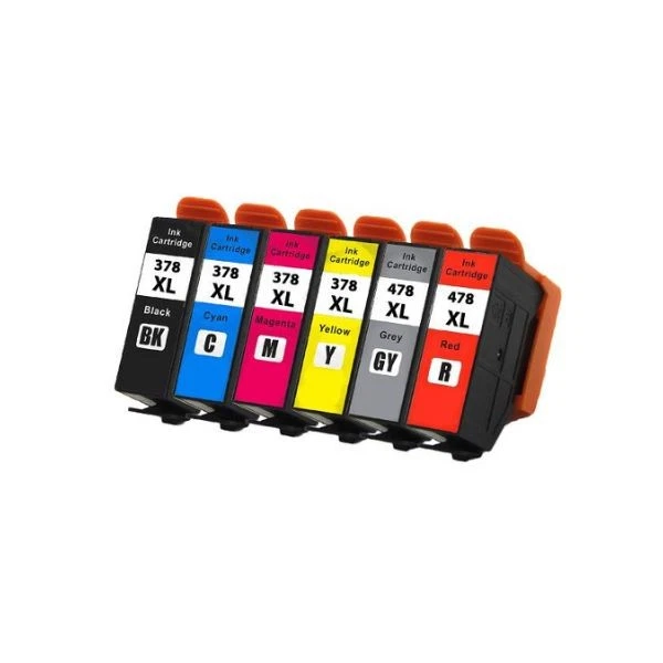 Set of 6 High Capacity Ink Cartridges Compatible with Epson T378XL / T478XL - Image 1 of 1
