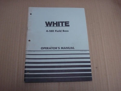White 4-180 Field Boss Tractor Operator's Manual 1975 - Image 1 of 2