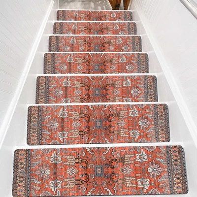 Stair Treads Non Slip Carpet for Wooden Steps 1 PCS 8x30 inch Runner Rug - Image 1 of 4