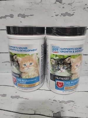 2x Reemplazo de leche Nutri-Vet para gatitos 12 onzas BB 12/03/26 gatito gato Foto 1 de 4