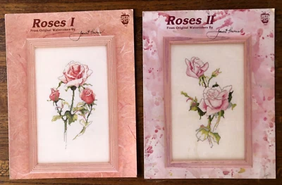 Lot of 2 Roses I & II  Powers (1989) Green Apple Counted Cross Stitch Patterns - Image 1 of 2