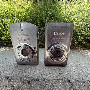Canon PowerShot SD940IS Black 12.1MP & Canon PowerShot SD500 For Parts Repair - Picture 1 of 2