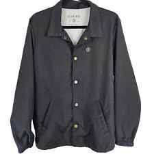 Independent Electric Black Snap Button Up Collared Waterproof Men's Jacket S