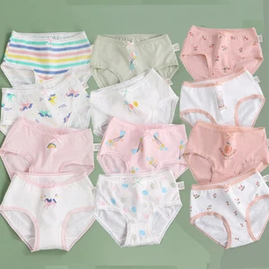 Paquete de 4 bragas calzoncillos de algodón de dibujos animados para niñas pequeñas y niñas - Imagen 1 de 43
