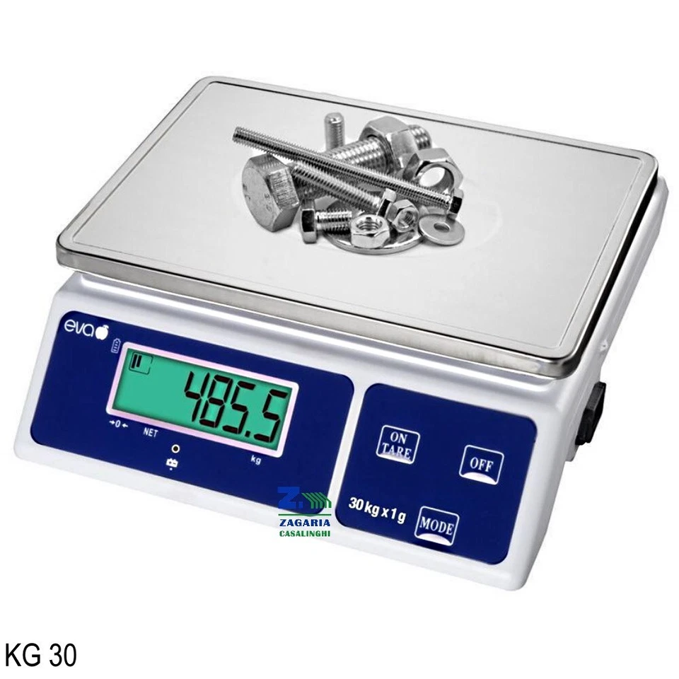 KAUFGUT BILANCIA DA BANCO PESAPACCHI 30 KG ELETTRONOCA DIGITALE DIVISIONE 1-2-5-10g