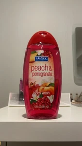 Lucky Super Soft Body Wash Pomegranate & Peach 13 oz - Picture 1 of 3