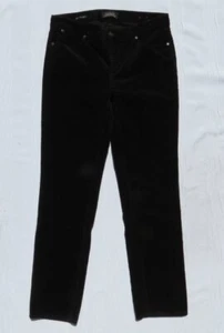 TALBOTS Flawless Five Pocket US S 6 Black Corduroy Mid Rise Straight Jeans Pants - Picture 1 of 5