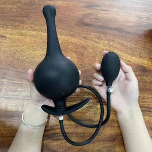 Silicone Inflatable Large Anal Plug Butt Ball Pump Dildo Dilator Adult Sex Toys - Picture 1 of 18