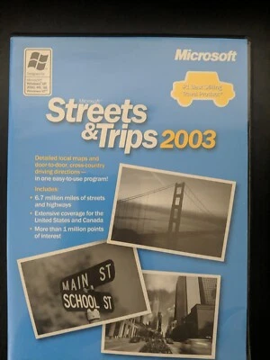 Microsoft Streets and Trips 2003 Software 2 CD FOR Windows XP/2000/ME/98/NT EUC! - Image 1 of 3