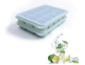 Ice Cube Trays Set of 2, Easy Release 15 Flexible Silicone Ice Cube Molds with R - Picture 1 of 6
