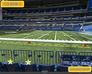 2 erste Reihe Houston Texans at Indianapolis Colts Tickets Abschnitt 110 Reihe 1 - Bild 1 von 2