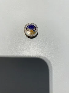 Vintage CROATIAN FRATERNAL UNION 10K GF Enamel SCREW BACK LAPEL PIN 1/2" VG ! - Picture 1 of 3