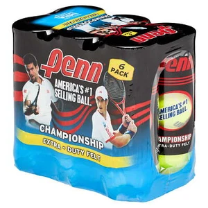 Penn Championship Extra-Duty Tennis Balls 6 Pack (6 Cans, 18 Balls) - Picture 1 of 6