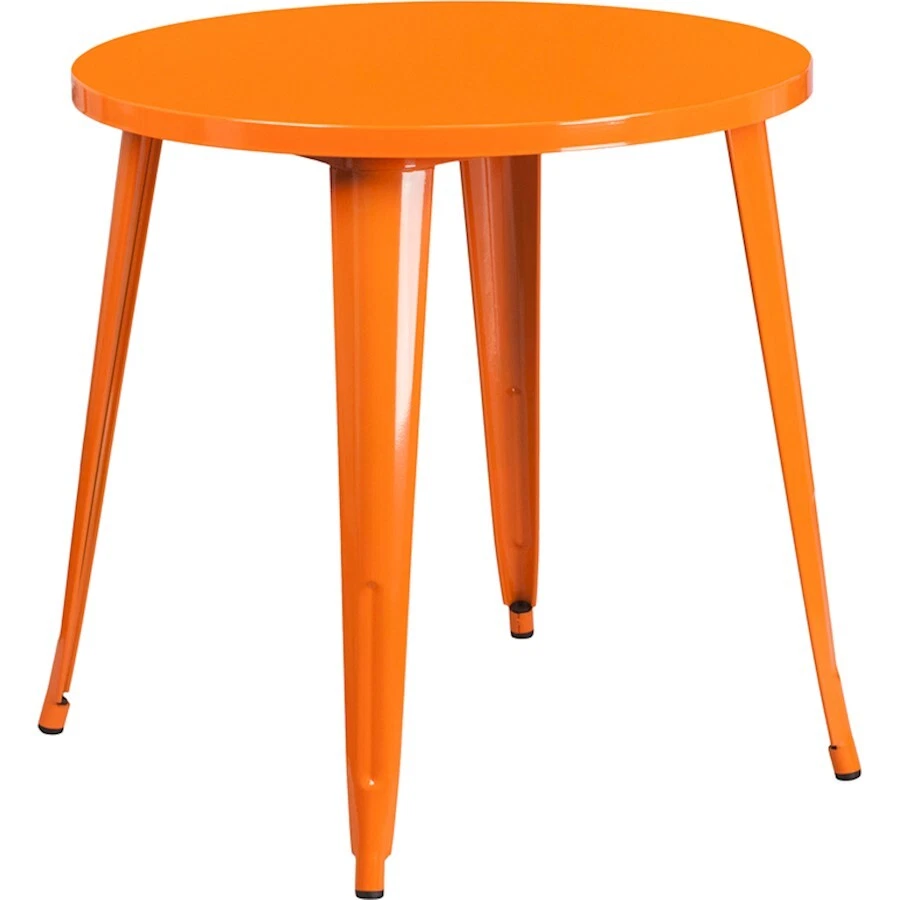 Mesa redonda naranja Flash Furniture grado comercial 30" - CH-51090-29-OR-GG Foto 1 de 1