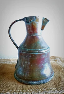 Rustic antique copper urn pitcher - Bild 1 von 7
