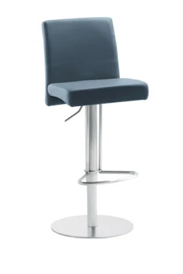 Design Barhocker Tresenhocker Edelstahl geb. Mayer PURE SUNNY echt Leder - Bild 1 von 4