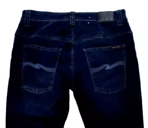 Nudie 'THIN FINN ORGANIC BLUE STRIKE' Dark Jeans Size W34 L30 - Bild 1 von 10
