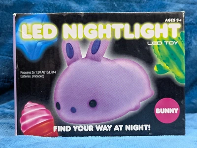 Fire Night Light for Bunny Cute Lamp Cute Night Light LED Purple - Image 1 of 4