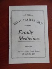 c.1900 Great Eastern Co. Family Medicines Patent Medicine Catalog St Louis Quack