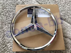 FRONT GRILLE CHROME STAR BADGE for MERCEDES A,C,B,GLA,GLK,CLA,SLK,CLS,E Class - Picture 1 of 2