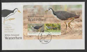 2023 : Cocos (keeling) Islands White -breasted Waterhen. FDC with Mini-sheet. - Picture 1 of 1