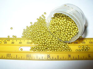 New- 1 ounce gold 2.40-2.90 mm glass beads - gorgeous!