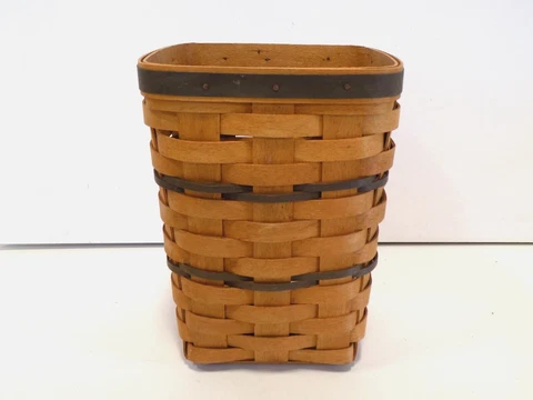 Blue Medium Spoon Basket 1996 Longaberger with Product Card Cover